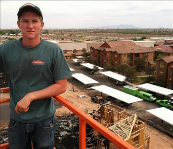 Austin On the job, team member at SERVPRO of Casa Grande, Coolidge, Eloy and Maricopa