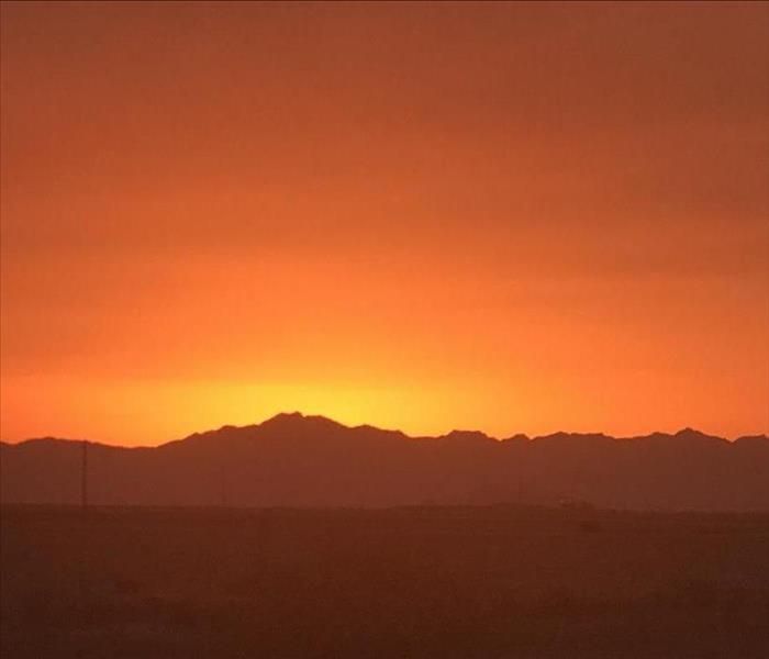 Red Sky Sunset in the Desert of Arizona