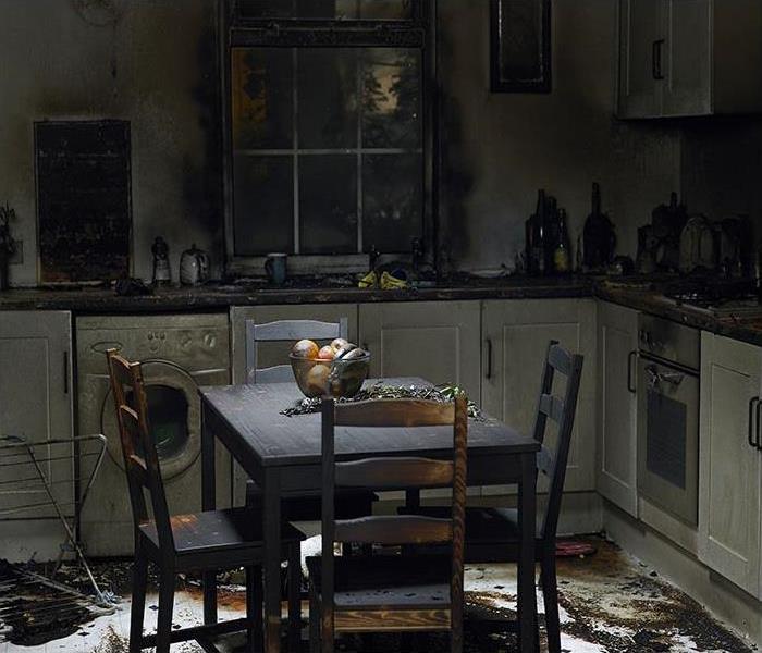fire damaged home
